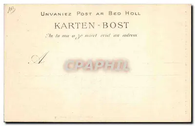 Jonge vrouw uit Daoulas — Studie naar bretonse hoofddeksels — Collectie VILLARD, Quimper, n°1392 — Achterkant