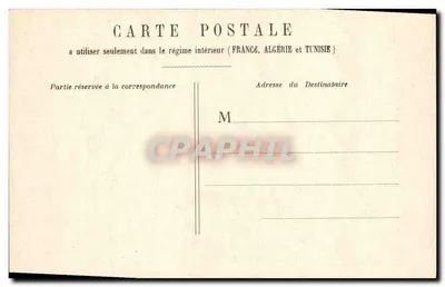 Casal apaixonado — cena íntima — cartão postal interno França/Argélia/Tunísia — Verso