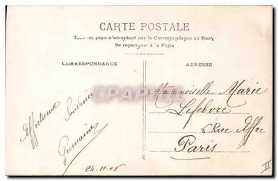 Mulher em vestido de noiva — carta de casamento — editor não visível, n° 4152 — Verso
