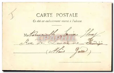 Criança em um calço de madeira holandês — Natal — Fototipo A. Brasset & Cie, Nîmes — Verso