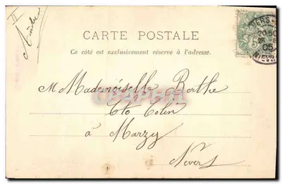 La Repasseuse — humoristische scène — uitgever NANCY, n°6 — Achterkant