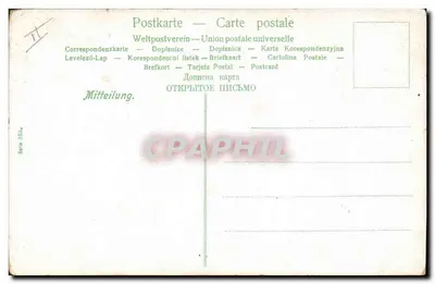 Cordonneiro no trabalho — ilustração humorística — União Postal Universal, série 363 — Verso