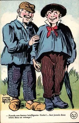 Dois idiotas em um casamento — caricatura de Griff — série N°171
