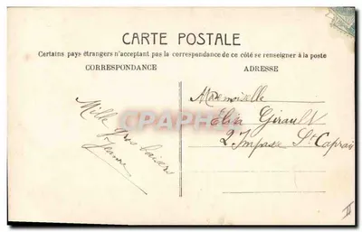 Mademoiselle Catherine — Retrato feminino em vestido amarelo e lenço forrado — Editor: La Poste (França) — Verso