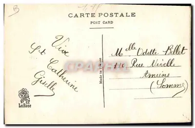 Flor de rosa bordada — carta postal de LaRose — n°3 — Verso