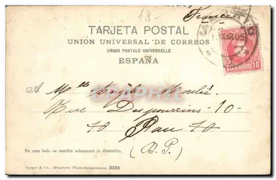 Corrida de touros — Gîte de vara — Purger & Co., München. Photochromkarte 3236 — Verso