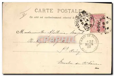 Torre traseira do "Pothuau" — Marinha Francesa — A. Courrier, fotógrafo-editor, Toulon, n°405 — Verso