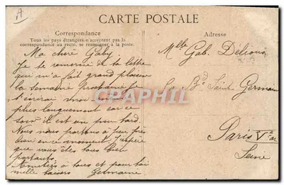 Jovem de Lampaul e Guimiliau — Trajes bretones — País do Léon — Editor E.D. n°232 — Verso