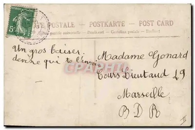 Jovem mulher em vestido de noiva — com buquê de flores — ABN 564 — Verso