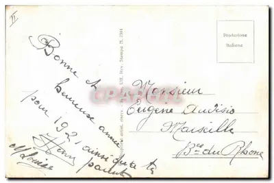 Casal apaixonado — ilustração — Produção italiana N. 2344 — Verso