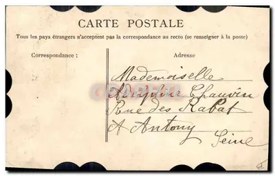 Santa Catalina — Tarjeta postal humorística con gorro y texto — editor desconocido — Reverso
