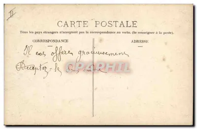 Mulher com chapéu — cartão de desejo de casamento — G-BA n°610 — Verso