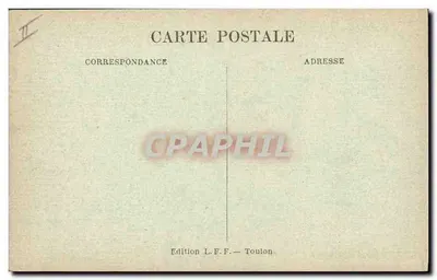Navio de guerra francês PROVENCE — Marinha Francesa — Edição L.F.F. Toulon — Verso