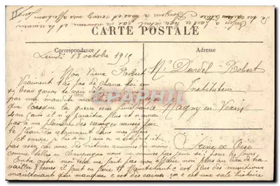 Cherbourg — O encouraçado "Patrie" durante uma tempestade — Edição F. C. Cherbourg — Verso