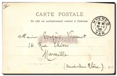 Cruiser di prima classe "Pothuau" — Marina Francese — A. Couturier, n°306 — Verso