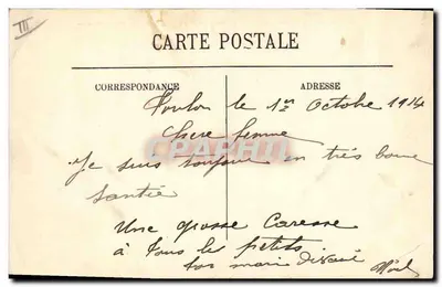 Het Kruiser "Patrie" in slecht weer — Franse Marine — LL. — Achterkant