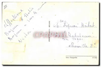 Uśmiech kobiety — zdjęcie studio — Bromostampa Milano, nr 413 60 — Rewers