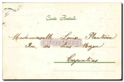 Dos peces con pantalones y sombrero — poema de amor — Carpentras, 1° de abril de 1918 — Reverso