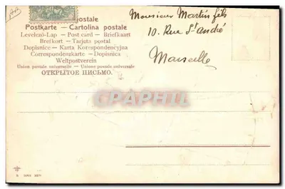 Mulher com casaco de pele — porta — Boa Ano 1905 — Tam-Falol, Chamonix — Verso