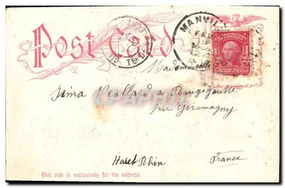 Pansy i krajobraz — ozdobna kartka pocztowa — wydawca nieznany — Rewers