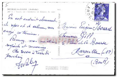 Neyrac-les-Bains — Vale do Ardèche e Usinas de Sole — Cim — Verso