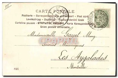 Mulher elegante com chapéu — 1º de outubro de 1902 — editor não visível — Verso