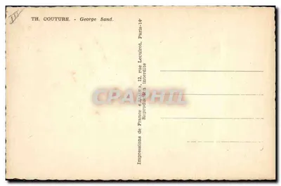George Sand — Riproduzione — TH. COUTURE, Parigi — Verso