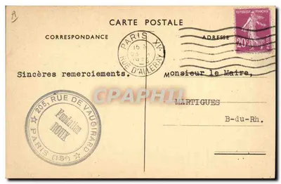 Emile ROUX — Retrato — Fotógrafo P. Roux — Verso