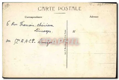 Sissonne (Aisne) — Fiesta con el Capitán Arrêteau montando 40 caballos al galope — Imp. P. Schneiter & Cie, París — Reverso