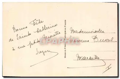 Święta Katarzyna — Fotografia w sepia fioletowym — Léo, Paryż 1381 — Rewers