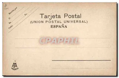 Spadanie picadora — scena towarzyska — Union Postal Universal, Madryt — Rewers