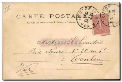 Toulon — Cruiser blindado Pothuau — J. Manuel, editor fotográfico, n°86 — Verso