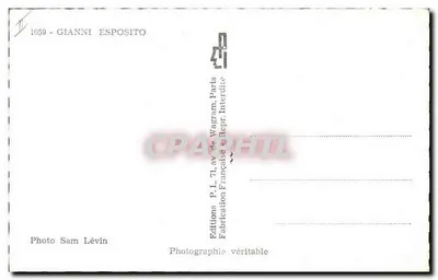 Portret mężczyzny — Gianni Esposito — Foto Sam Lévin, n°1059 — Rewers