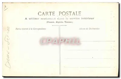 Parthenay — jovem mulher com traje local segurando um espelho — Coleção G. L. De Nantea, n° 209 — Verso