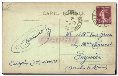 Cachecó de Bretona — Cachecó de CARHAIX — Editor E. Hamonde, St-Bélec, n°2780 — Verso