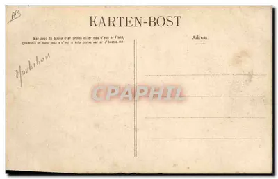 Stara kobieta z Elvena przędząca — La Coiffe à Pignon — Studium fryzur Bretanii — n°1418 — Rewers