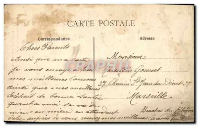 Mały Pierrôt w stroju bretońskim — J. Sorel, wydawca, Rennes — Rewers