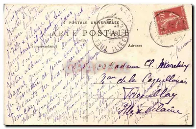 Kobieta w stroju z Ille-et-Vilaine — 1895 — Zbiór Villard, Quimper — Rewers