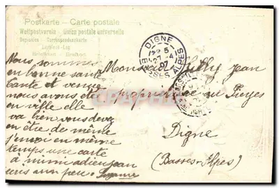 Fiori di lis rosa — 'Penso a te' — editore sconosciuto — Verso