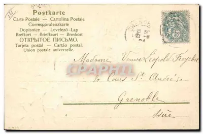 Kwiat clematysy — Rok 1905 — Alix — Rewers