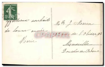 Fille en costume d'hiver — 'Heureuse Année' — Fauvotte, n°1148 — Verso