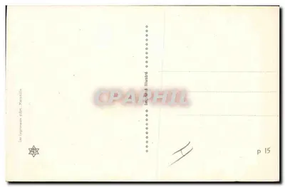 Casal em traje da época — cena romântica — Imprimerie d'Art, Marselha, p. 15 — Verso