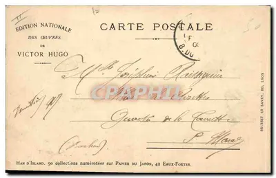 Han d'Island — Szene aus dem Stück von Victor Hugo — Édition Nationale des Œuvres de Victor Hugo, Nr. 4 — Rückseite