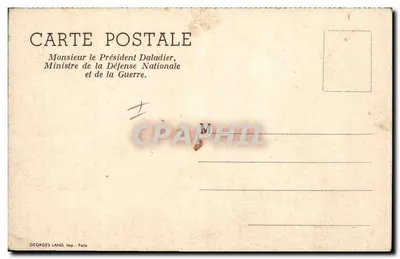 Portrait d'un homme — buste en costume — éditeur Georges Lang, Paris — Verso