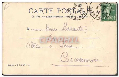 Czarny koń — portret — wydawca C.T. & Cie, seria 104 — Rewers