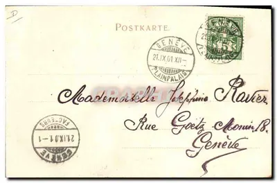 祝賀するカップル — 年号1893 — Dr. Trenkler Co. レーゲンブルク, 番号 B. 7 — 裏面
