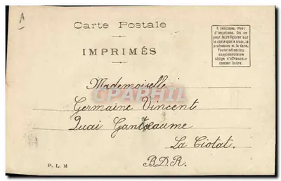 Fleurs roses — Année 1906 — Imprimés — Verso