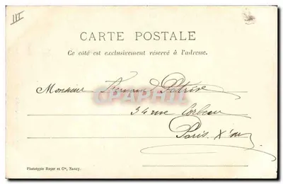 Decálogo de la muerte — 1908 — Fototipia Royer y Cie, Nancy — Reverso