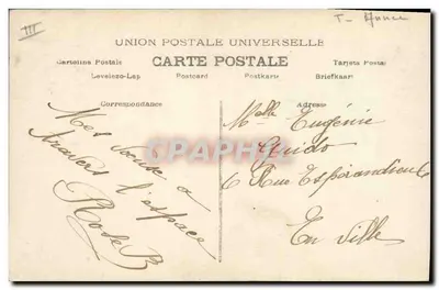 Deusa em carruagem puxada por cavalos — escultura — editor A.N. n° 1910 — Verso