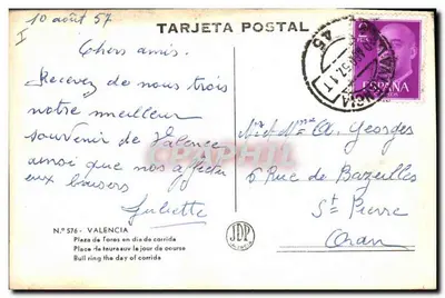 Plaza de Toros de Valencia — dzień trzasku — JDP Valencia N°576 — Rewers